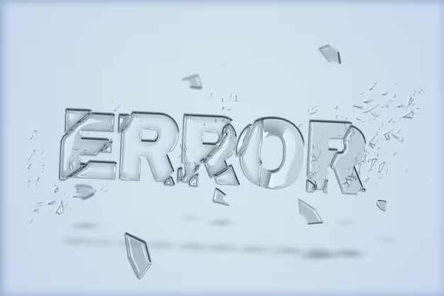 Error Text in Broken Glass Font