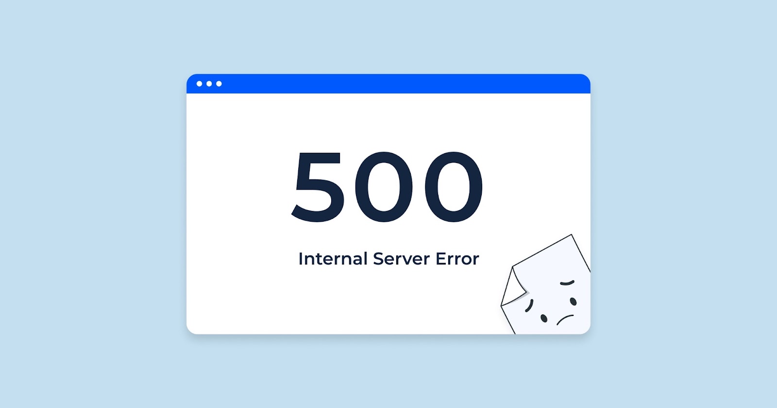 Error 500 on a website page